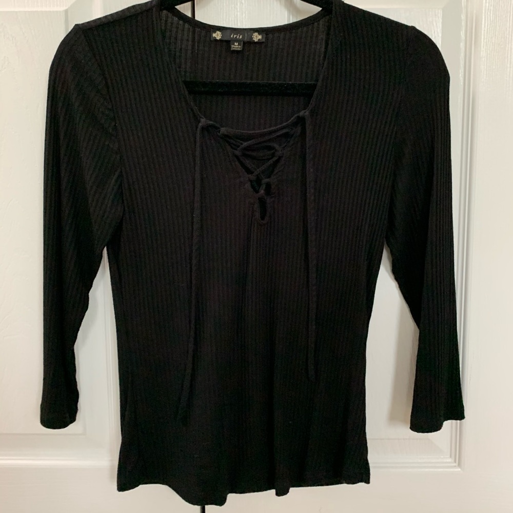 Fitted lace up top